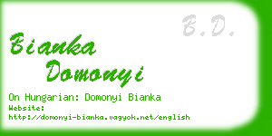 bianka domonyi business card